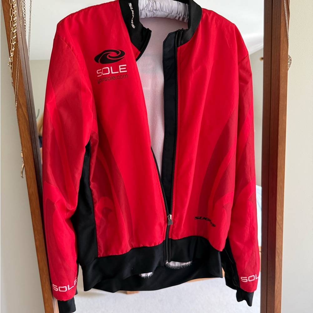 SUGOI Red and Black biking jacket